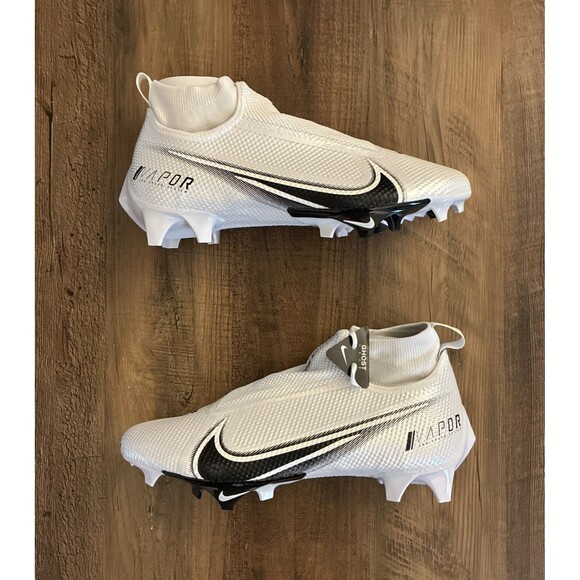 Nike Vapor Edge Pro 360 Football Cleats Mens 8 White Black AO8277-100 New - Picture 1 of 8